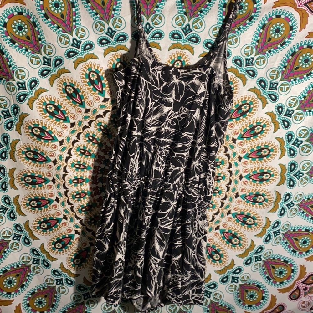 Black n White Hawaiian Romper